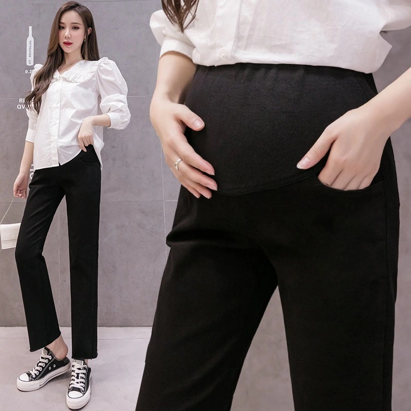 【激安販売】大好評# 妊婦のタバコの管のズボンの純綿の腹のズボンのカジュアルな外はレギンスを着ています