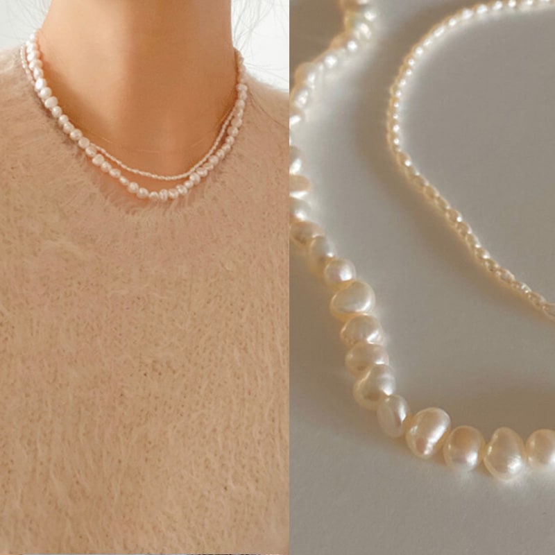 925 silver 淡水パール ネックレス 韓国ジュエリー 韓国イヤリング 韓国のネックレス 韓国の人気ブランド