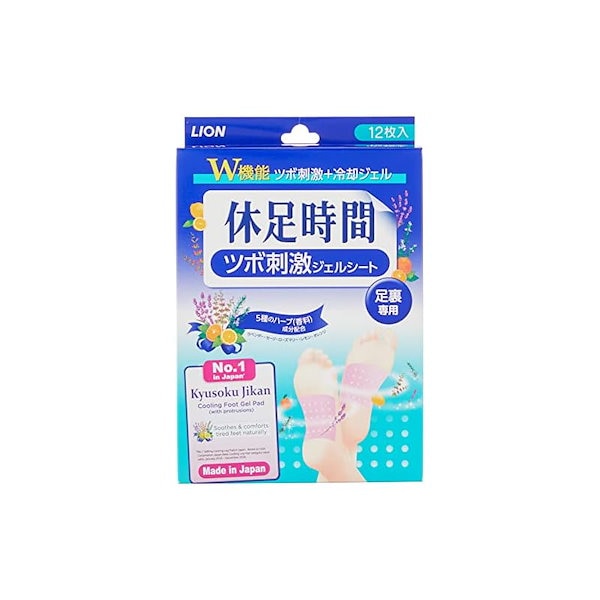 Qoo10] 休足時間 ツボ刺激ジェルシート 12枚