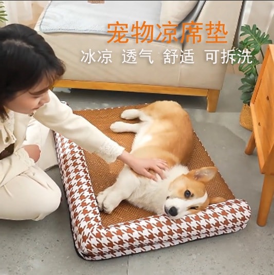 ット用品 猫小屋 家庭用大型わらマット 猫小屋 アイスネスト 半取り外し可能 洗えるマット マット 犬 夏