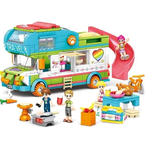 ブロック互換 レゴ 互換品 レゴ 水上プールシリーズ キャンピングカーとレストラン2個セット 夏の楽園 女の子 レゴブロック クリスマス プレゼント ギフト 誕生日