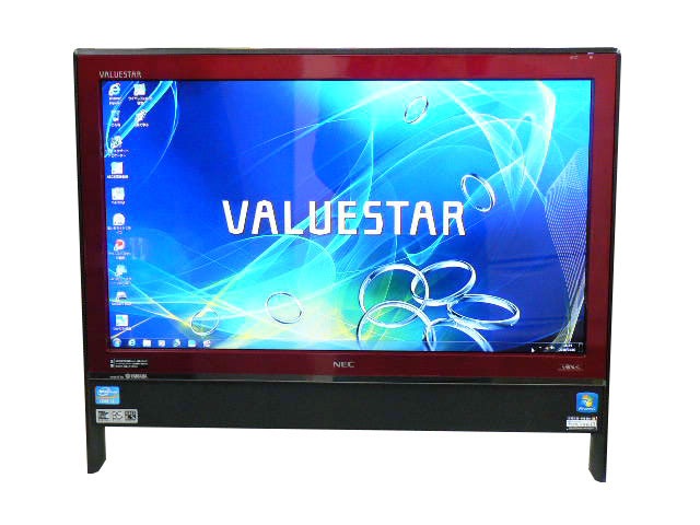 NEC デスクトップパソコン 中古パソコン VN570/G レッド デスクトップ 一体型 本体 Windows7 Core i3 DVD 地デジ/BS/CS 4GB/500GB 送料無料 中古
