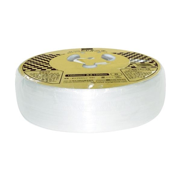 (まとめ) TRUSCO PPテープ 幅100mm×長さ1000m 白 メンコ付 TPPD-100W 1巻 (×5セット)