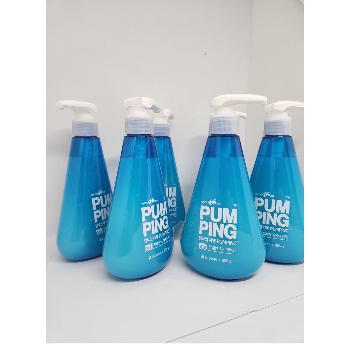 さわやかなスピアミント 285g×6 無塩で押しやすい便利なポンプ式歯磨き粉 Kビューティー 歯のケア