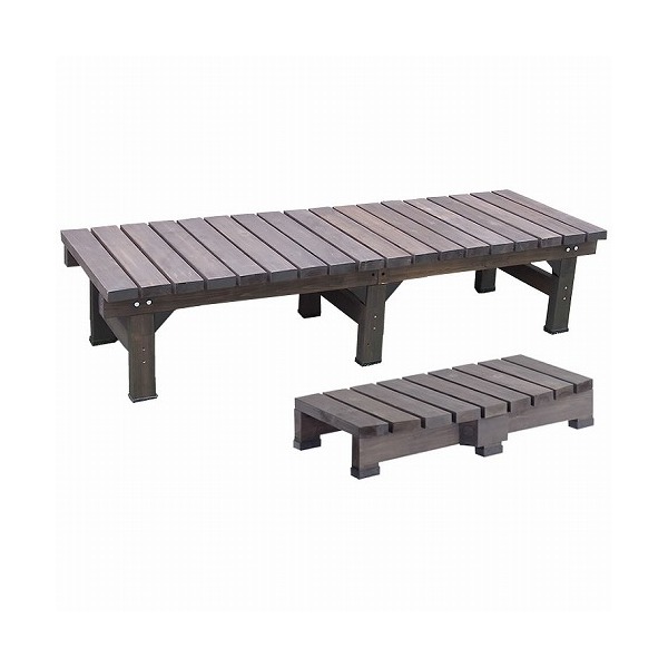 住まいスタイル デッキ縁台18058 ステップセット ダークブラウン DE-180STP-DBR メーカー直送