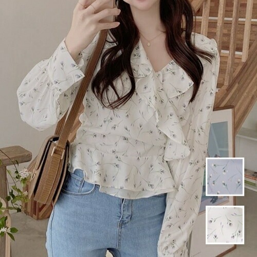 ブラウス シャツ 韓国 ファッション レディース 春 夏 秋 カジュアル コーデ シンプル 定番 セレカジ 20代 30代 40代 2025 シアー カシュクール アシンメトリー ペプラム