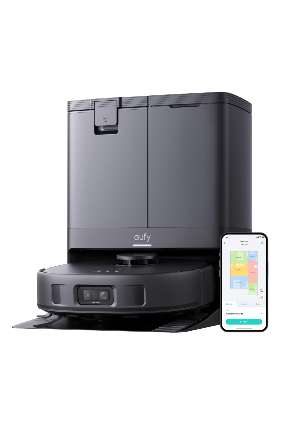 Anker Eufy (ユーフィ) X10 Pro Omni (ロボット掃除機) 【加圧式デュアル回転モップ搭載/自動ゴミ収集ステーション/モップの自動洗浄・乾燥機能付き/毛絡み除去システム/モップリ