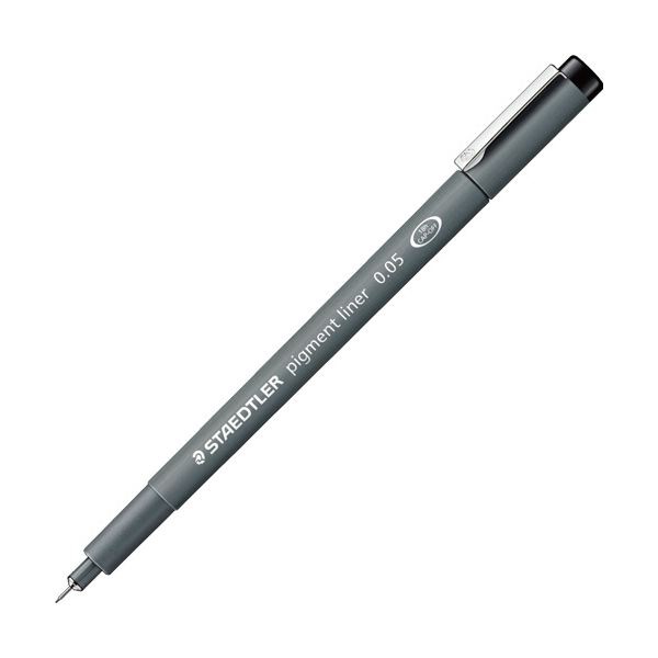 (まとめ) ステッドラー ピグメントライナー0.05mm 黒 308 005-9 1セット(10本) (×5セット)