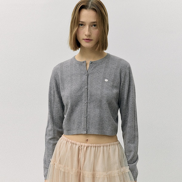 ROUND SKASHI KNIT CARDIGAN GRAY