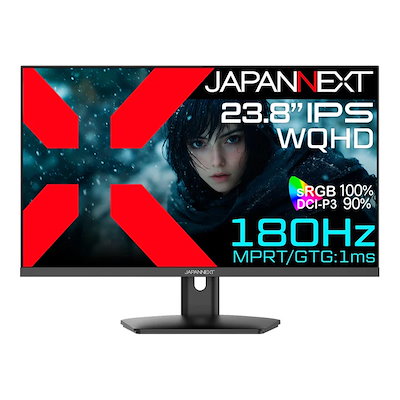 他サイト： WQHDゲーミングモニター IPSパネル搭載 HDMI DP HDR 1ms(GTG/MPRT) ［23.8型/WQHD(2560×1440)/ワイド］　JN-IPS238G180Qの商品画像