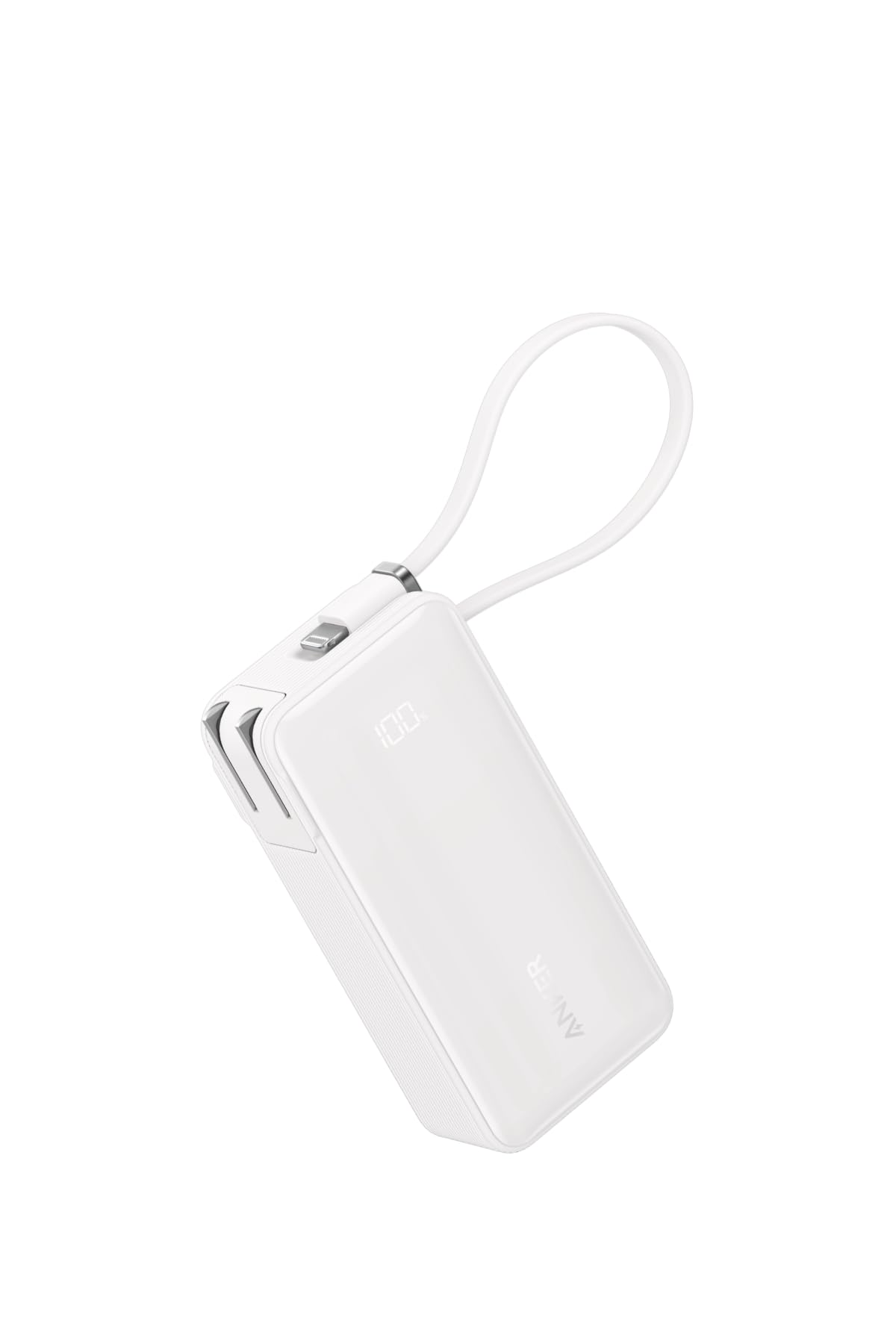 Anker Power Bank (10000mAh, Fusion, Built-In ライトニングケーブル) (10000mAh 30W出力モバイルバッテリー搭載 30W出力USB充電器) / L