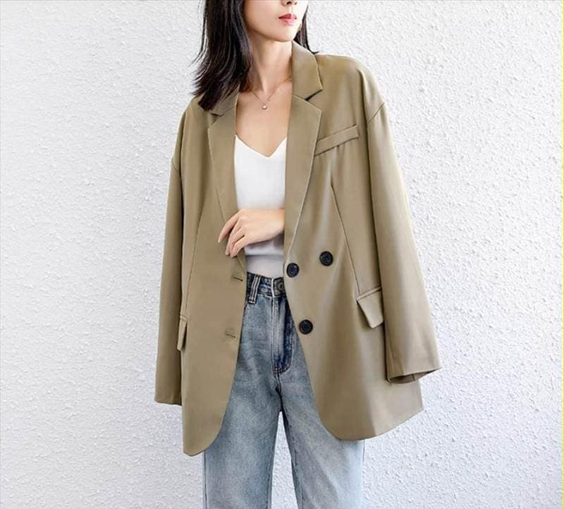 アウター ジャケット ミディアム丈 袖付き 長袖 襟付き 前開き ポケット かわいい 大人可愛い