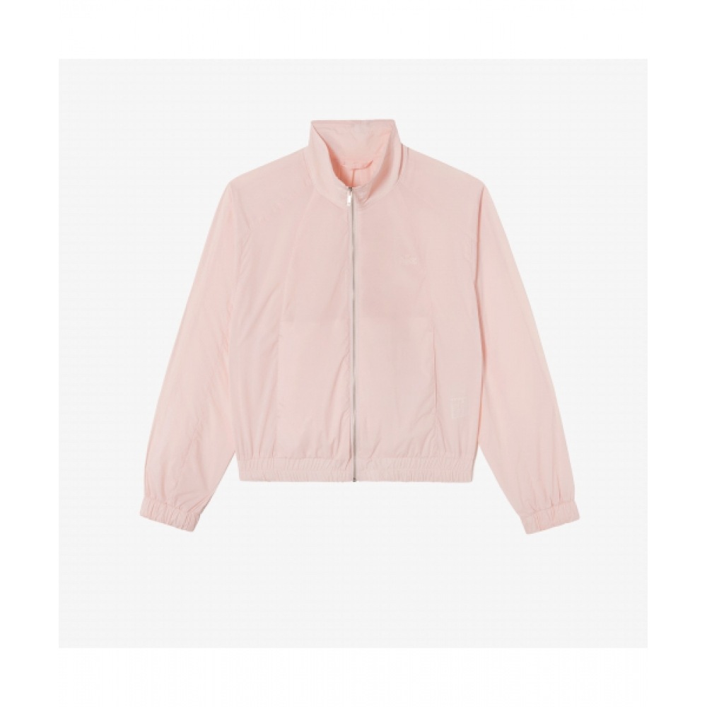 LACOSTE 女性用夏用ショート丈ウインドブレーカー [インディピンク]