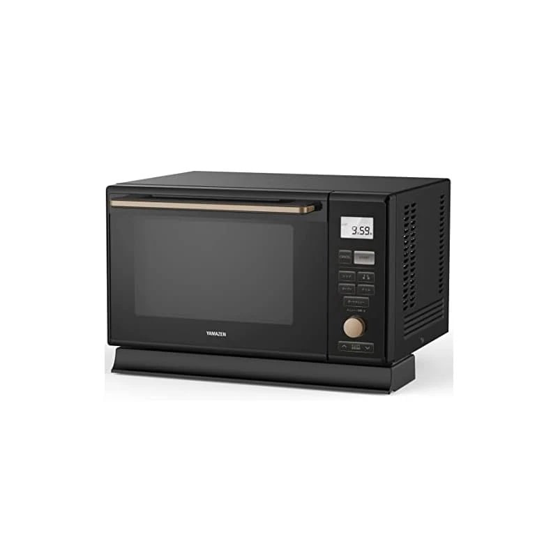 【即納】[山善] スチームオーブンレンジ 25L 一人暮らし 二人暮らし フラットテーブル スチーム調理 自動メニュー19種搭載 角皿付き ブラック MRK-F250TSV(B)