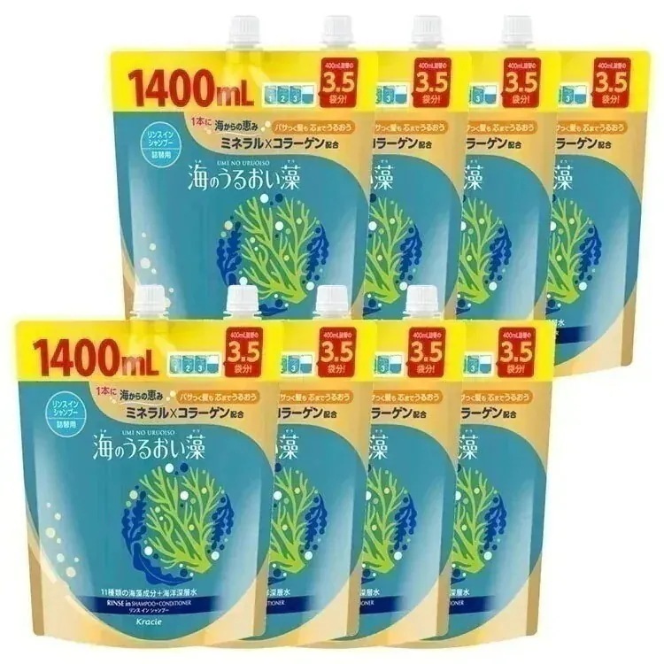 ［8個セット］海のうるおい藻リンスイン詰替 1.4L (D) メガ割