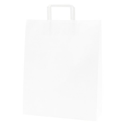 （まとめ買い）シモジマ HEIKO 手提げ紙袋 H25チャームバッグ 2才（平手） 晒白無地 50枚 幅320xマチ115x高400mm 003262500 [x3セット]