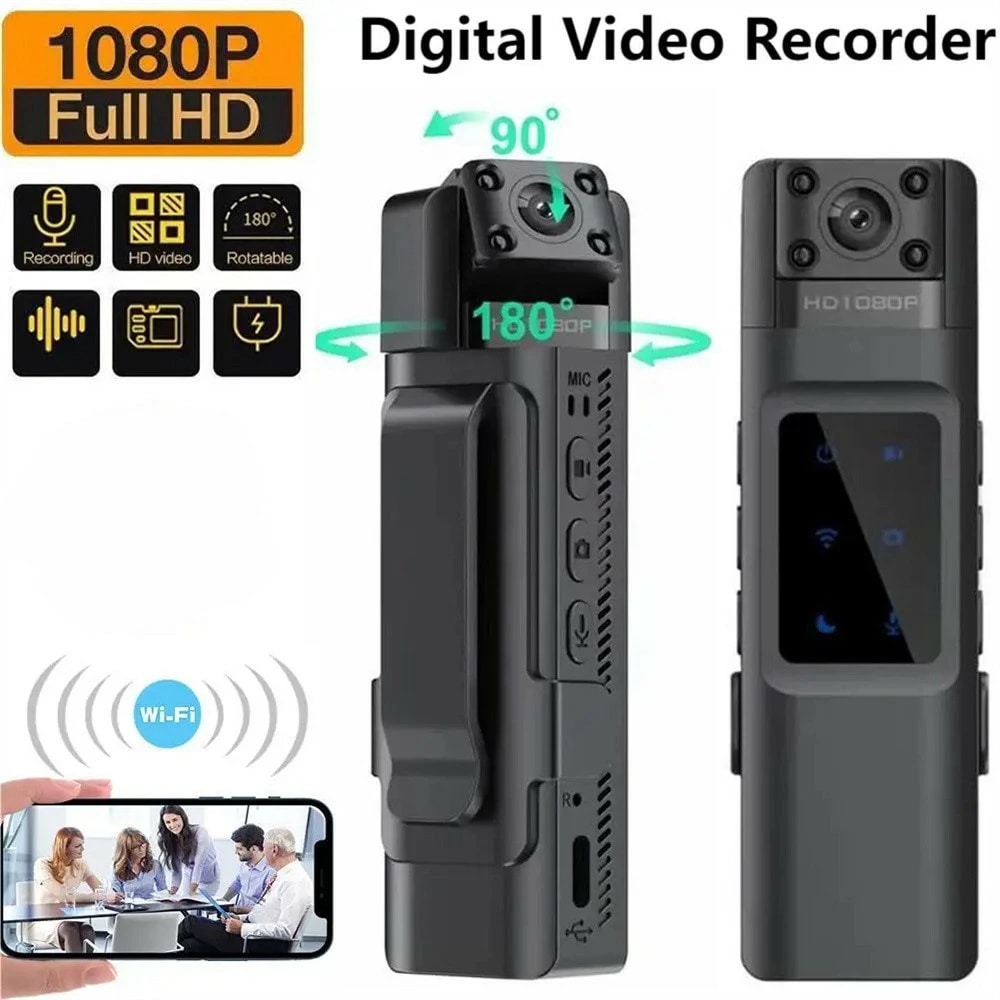 1080P 12MP ハイクリア 170 広角赤外線ナイトアクションカメラ内蔵 WiFi モジュールコンパクトサイズのビデオカメラバッククリップデザイン 交通義務会議記録スポーツ記録運転記録
