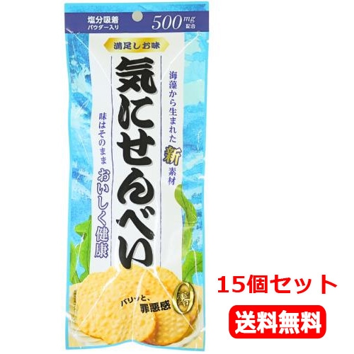 【15個セット　送料無料】【酒田米菓】オランダせんべい 気にせんべい 40gｘ15 塩化カリウム不使用