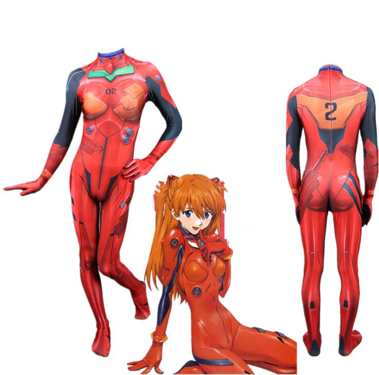 新世紀エヴァンゲリオン惣流アスカラングレー 戦闘服 コスプレ 衣装