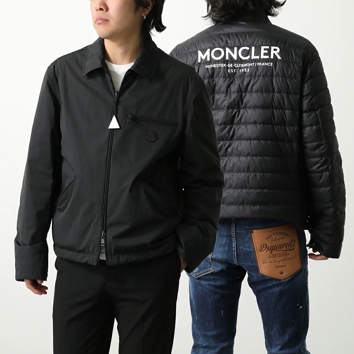 MONCLER モンクレール ライトダウン CIDONE シドン 1A00045 597W3 リバーシブル シャツジャケットアイコンパッチ ロゴ ステンカラー 999