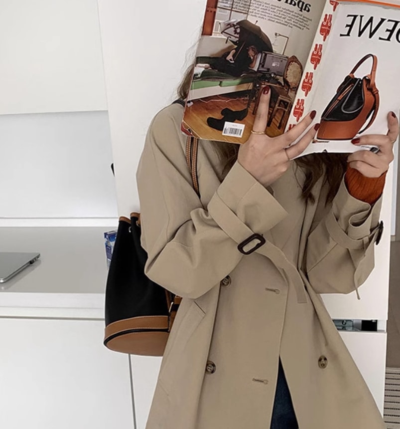 アウター デート モテアイテム トレンチコート ミディアム丈 コットン 大人可愛い きれいめ 上品 おしゃれ かっこいい 大人可愛い ラブリー キュート ガーリー クール モード系 セクシー