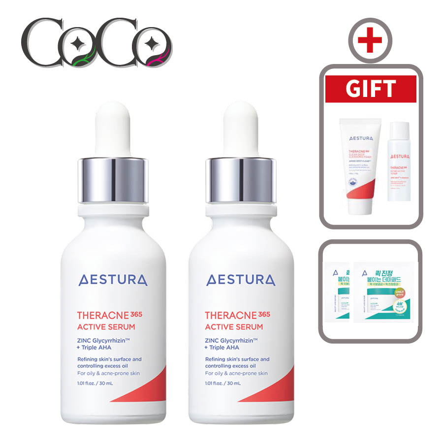 【正規品】[1+1]テラクネ365アクティブセラム, 30ml (+トナー25ml+フォームクレンジング20g +鎮静パッド2枚)