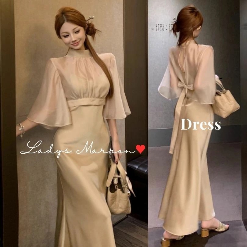 【即納】お呼ばれドレス 結婚式 タイトドレス パーティードレス 韓国 マーメイドドレス 結婚式 ワンピース プチプラ 結婚式お呼ばれドレス 二次会ドレス 成人式ドレス 同窓会ドレス バックリボン スタ 6,974円