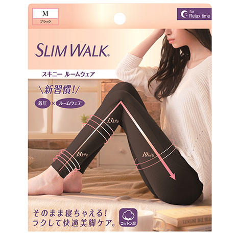 slimwalk スキニールームウェア ブラック Mサイズ スパッツ レギンス 2セット