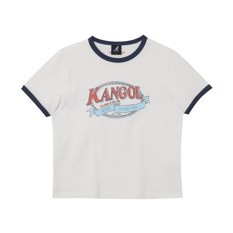 ウーマンズ グラフィック リンガー 半袖 Tシャツ 2792 オフホワイト (KREWST27920)