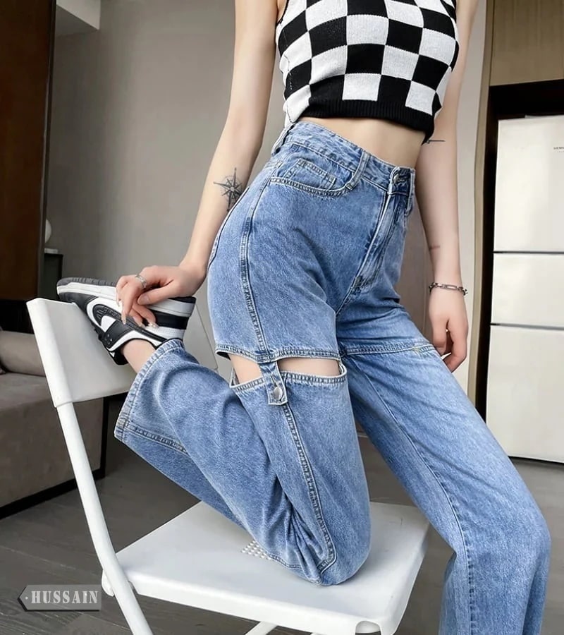 【急速出荷!】24 ハイウエスト デニムパンツ 韓国 レディース ジーンズ 脚長 スタイルアップ カジュアル ファッション系きれいめ