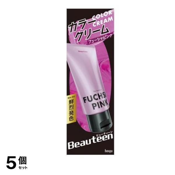 ビューティーン カラークリーム フューシャピンク 140g 5個セット