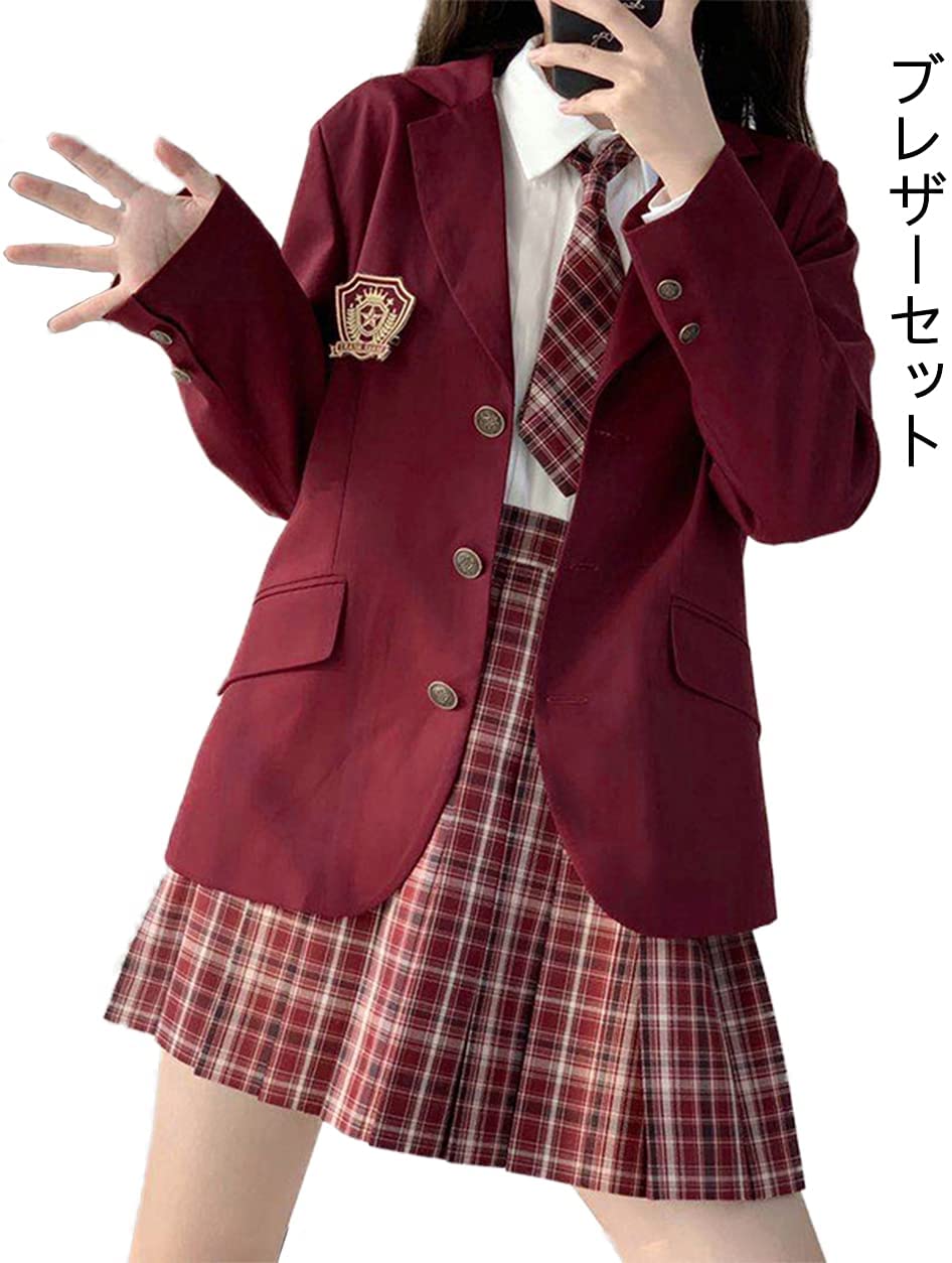 セーラー服紺黒茶色水色赤グリーン ブレザージャケットコートかわいい 秋冬学園祭文化祭仮装大きいサイズ