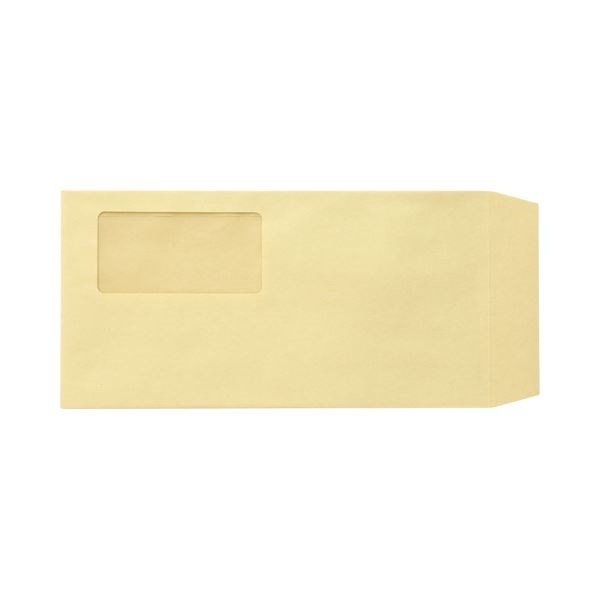 （まとめ）TANOSEE 窓付封筒 長3 70g/m2 クラフト 業務用パック 1箱（1000枚）3セット