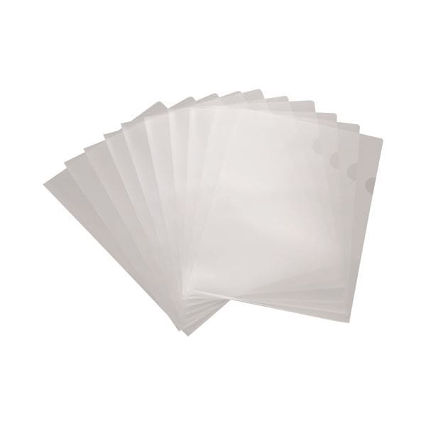 （まとめ） TANOSEE 薄型エンボスクリアホルダー A4 1パック（10枚） [x100セット]