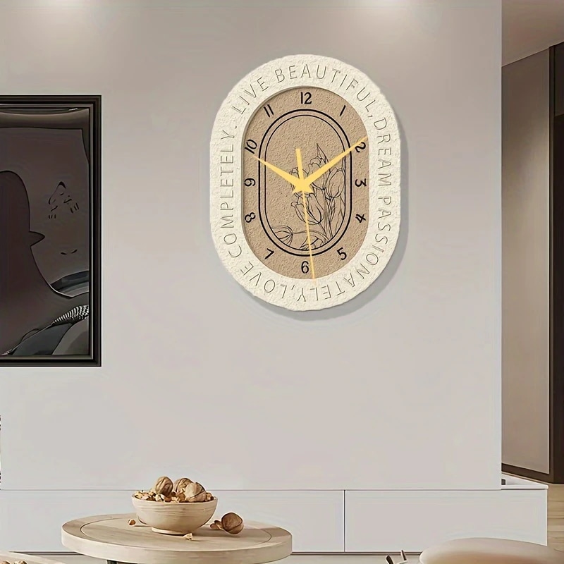 掛け時計 チューリップ モダン シック 静音 アナログ おしゃれ かわいい インテリア アート 壁掛け サイレント ウォール クロック ホワイト