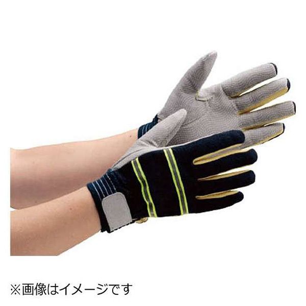 MTK-500-NV-M ネイビー 耐切創性 防火手袋 (人工皮革・滑り止めタイプ/M)