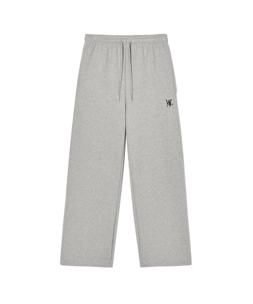 (起毛) Signature relax wide pants - GREY