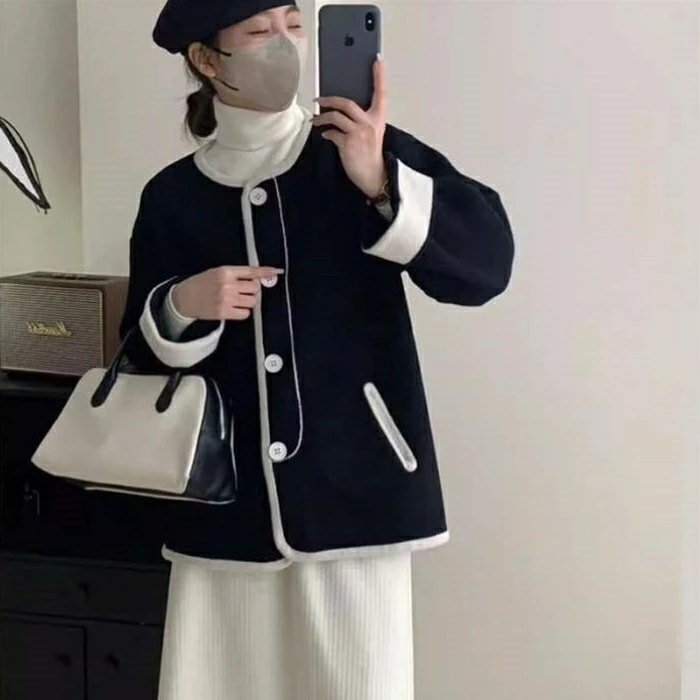 チェスターコート レディース 秋冬 ショートコート カーディガン ブルゾン ジャケット ショート 羽織り トップス ニットカーディガン 無地 防寒 通勤 シンプル おしゃれ オーバーサイズ 長袖 きれ