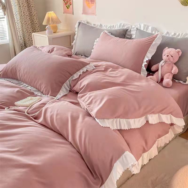 布団カバー掛け布団カバー敷布団カバー布団カバーセット寝具カバーセット布団カバーセット シングル田園少女心シーツ4点セット学生寝具学生3点セット