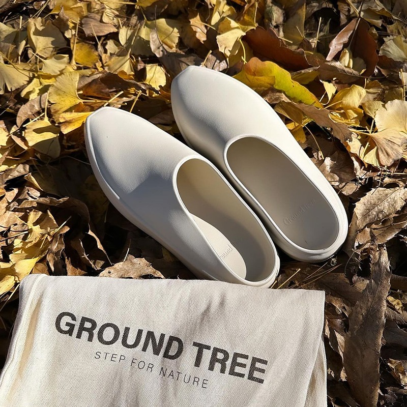 [グラウンドツリー]サイプレススクェアミュールサンダルスニーカー　(アイボリ) 그라운드트리 뮬샌들 아이보리