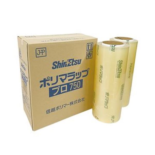 （まとめ）信越ポリマー ポリマラップ プロ750 30cmx750m 1箱（2本）[x3セット]