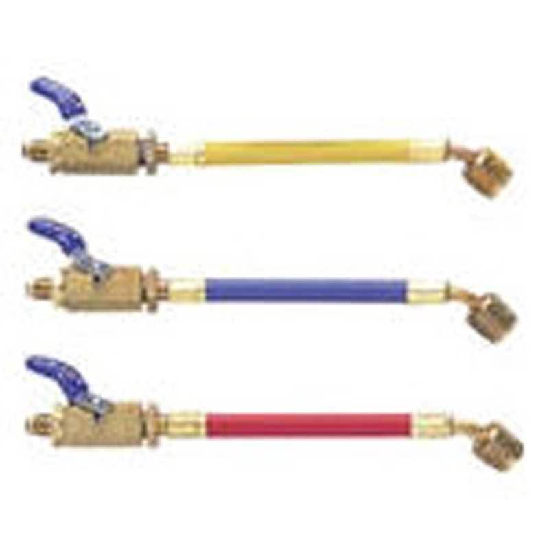 アサダ　1/4 BV付ホース オス(BV付)×メス 青　Y25202