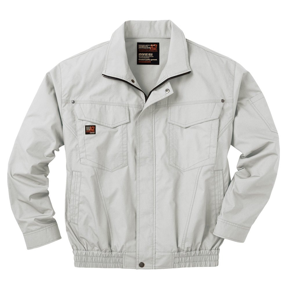 【全国送料無料】 サンエス(SUN-S)　空調風神服　長袖ワークブルゾン　KU91400　シルバー　L　【服のみ】