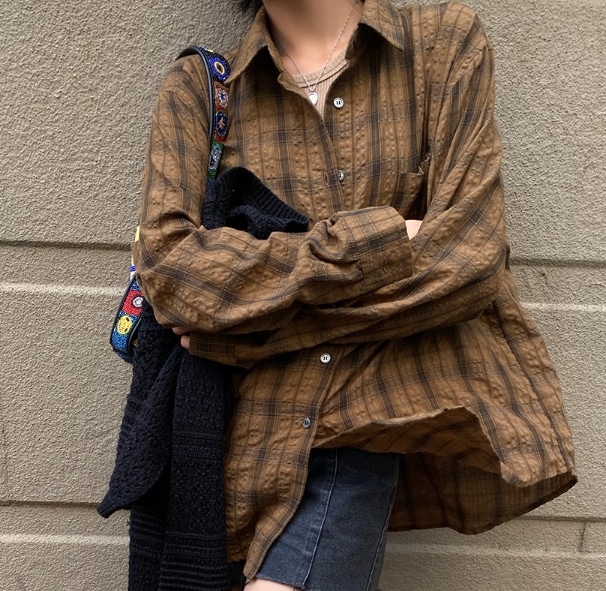 レディース トップス シャツ ブラウス 長袖 Vネック カシュクール 襟付き フレア ウエストマーク ウエストリボン スリット サイドスリット 前開き ボタン アメカジ 薄手 かわいい 大人可愛い