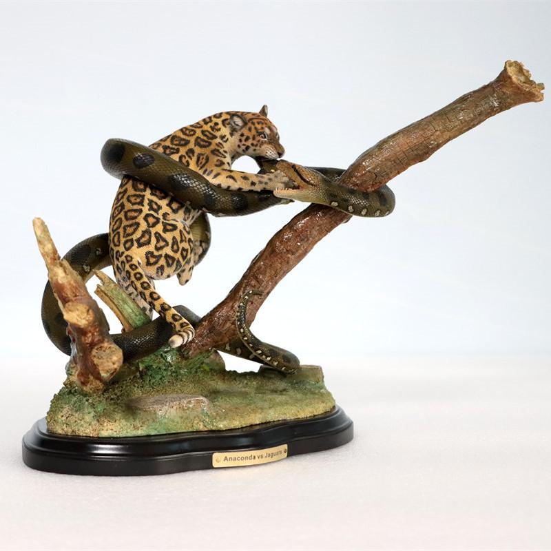 JXK 1/6 サイズ 豹 ヒョウ うわばみ 動物 リアル フィギュア プラモデル プレミアム おもちゃ 模型 34cm オリジナル スタチュー プレゼント 置物 ドール