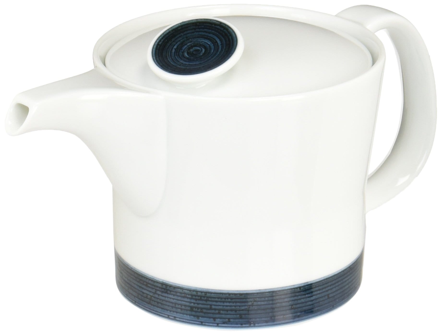 白山陶器 ポット 大 インディゴ (約)φ12×12.5cm 700ml 麻の糸 ASA NO ITO 波佐見焼 日本製