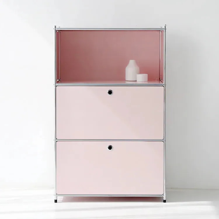 MARKET B Simplie収納棚付き扉付きキャビネット Qoo10] MARKET B SIMPLIE 3段 収納棚 2扉付き : 家具・インテリア