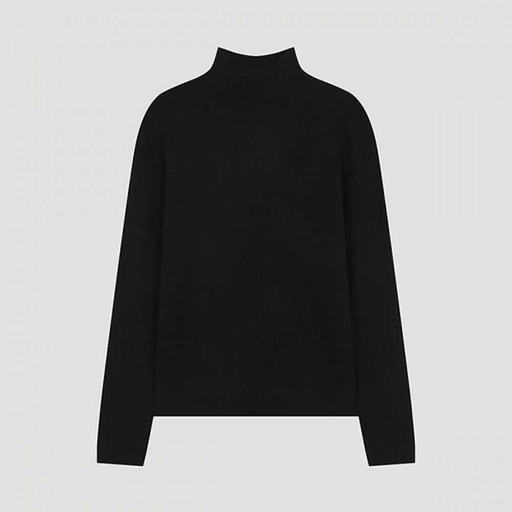 (シールズミス) サイドラインモックネックニット_SSKPOO42760_BK