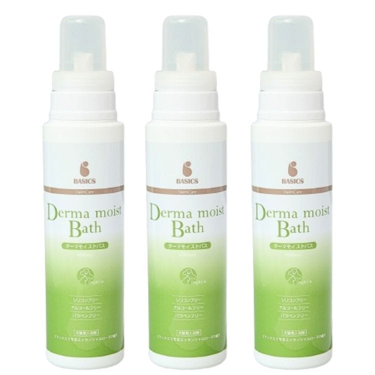 3個セット QIX BASICS ベイシクス ダーマモイストバス 400ml 入浴剤 保湿 洗浄 スキンケア 犬 ペット シャンプー トリートメント