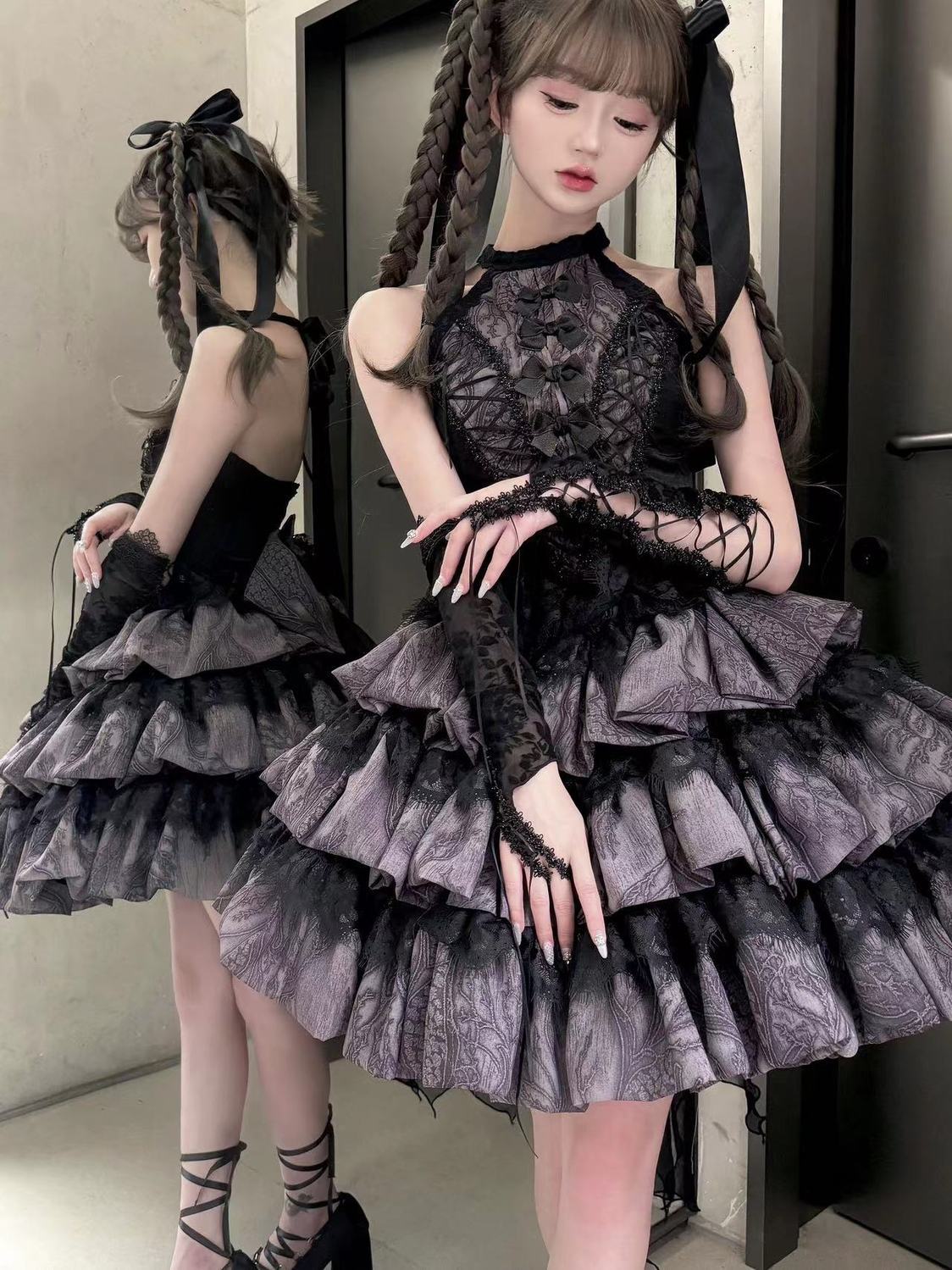 コスプレ ルイン・ローズ グレー＆パープル・ロリータ